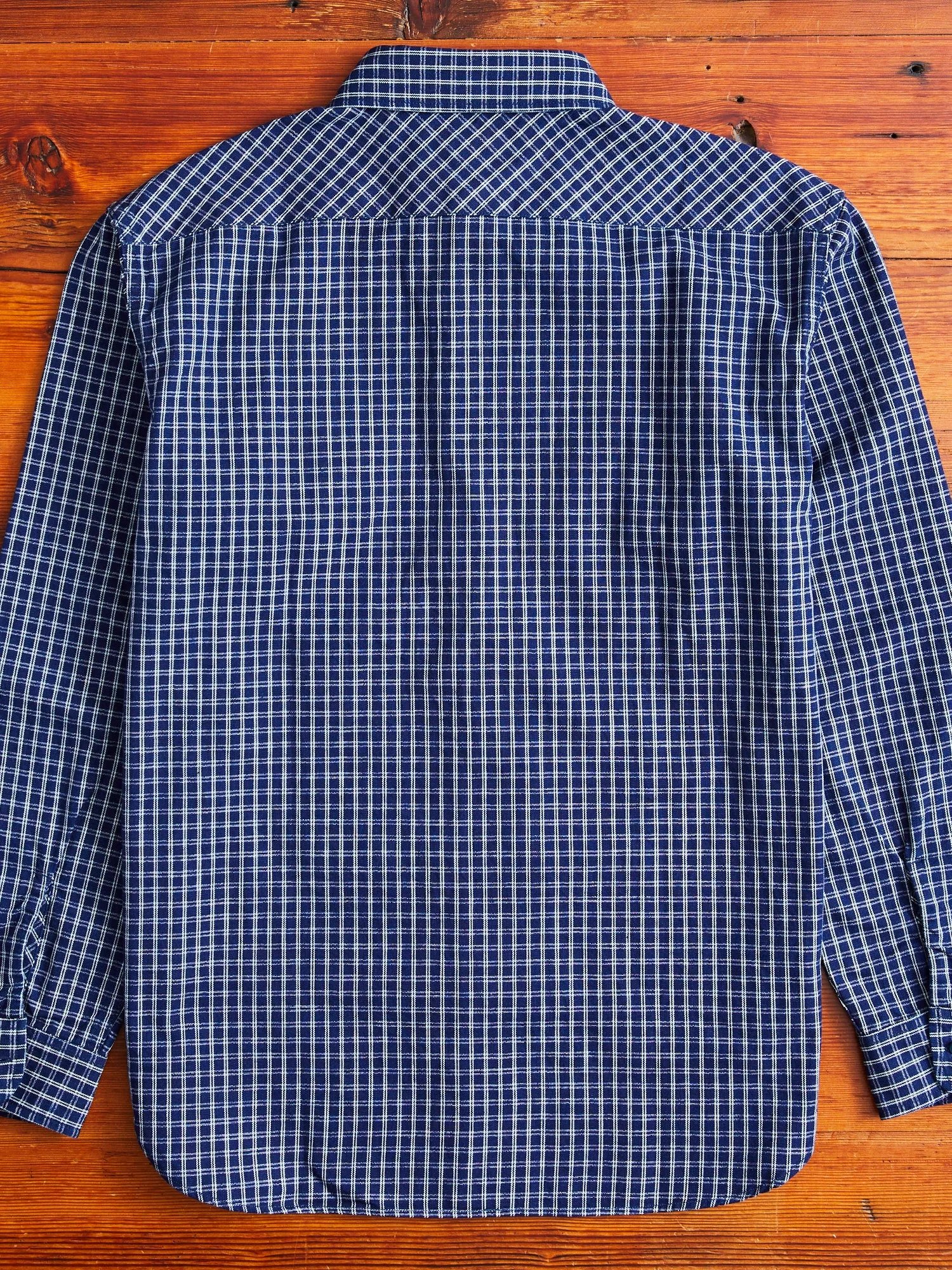 1940s Work Shirt in Indigo Check