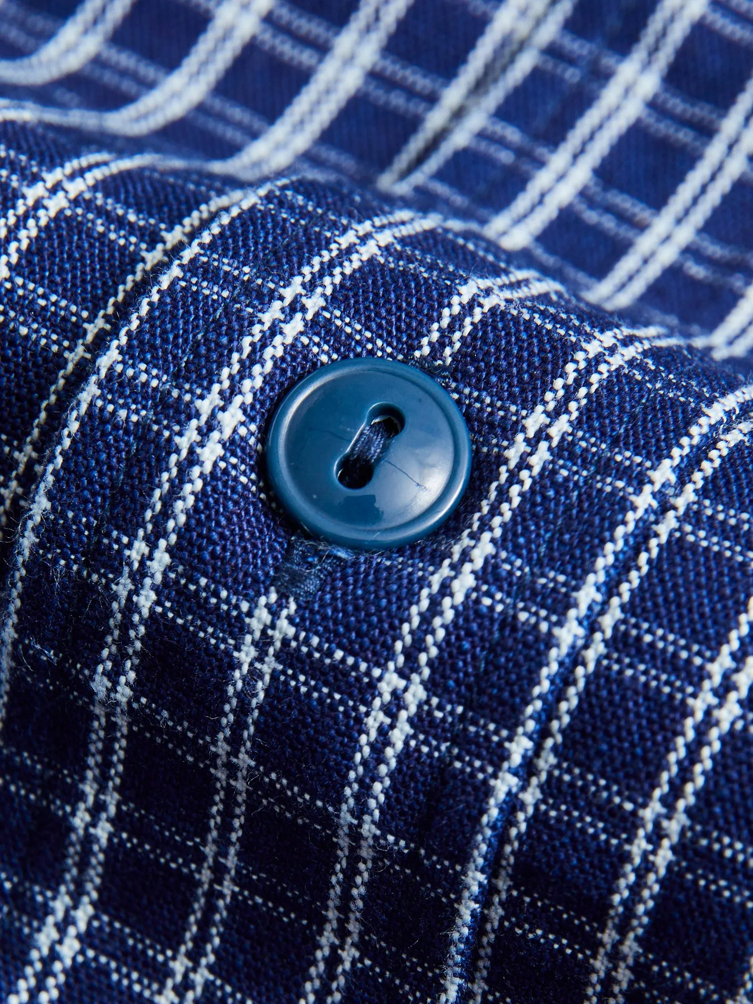 1940s Work Shirt in Indigo Check