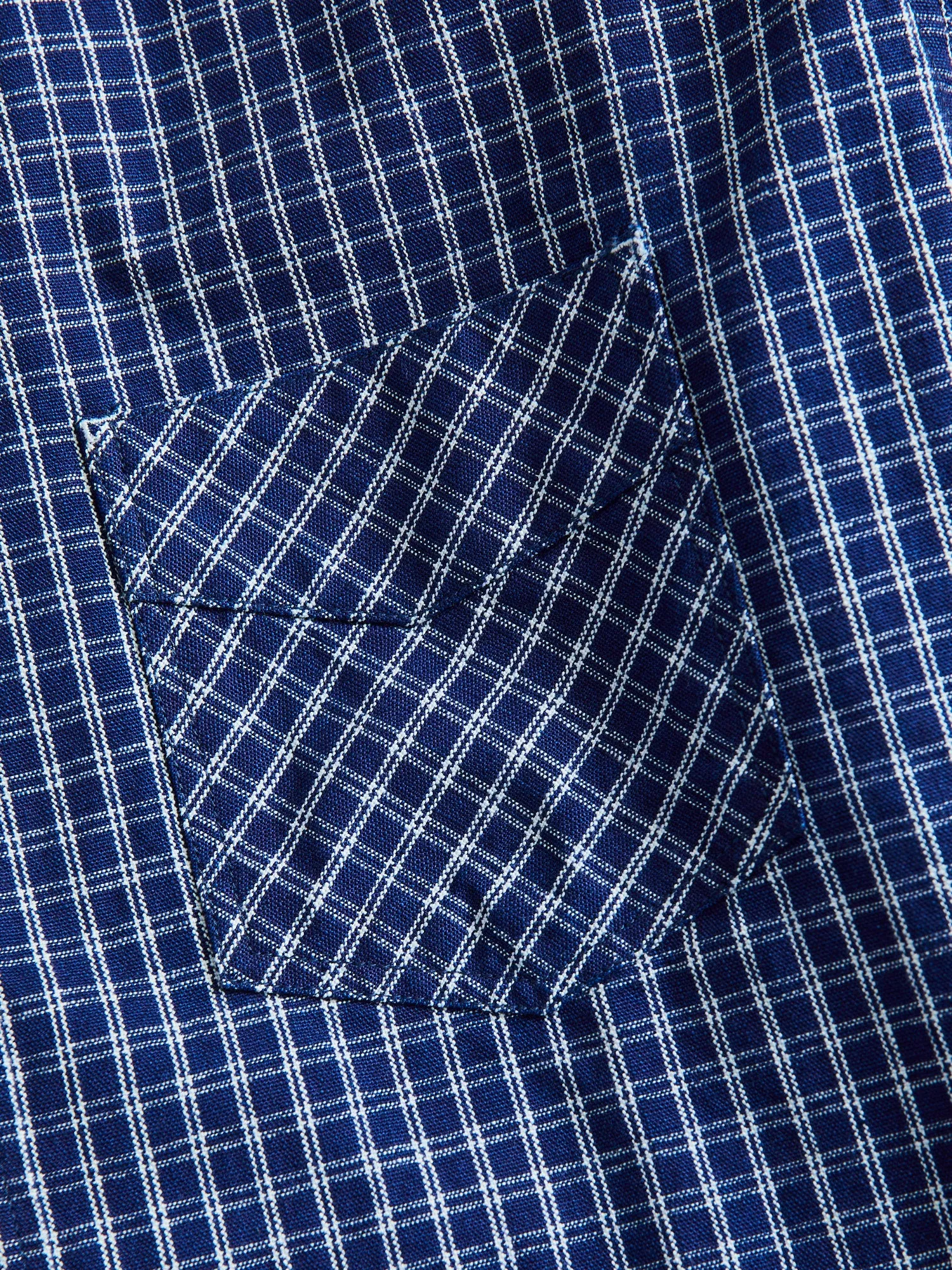 1940s Work Shirt in Indigo Check