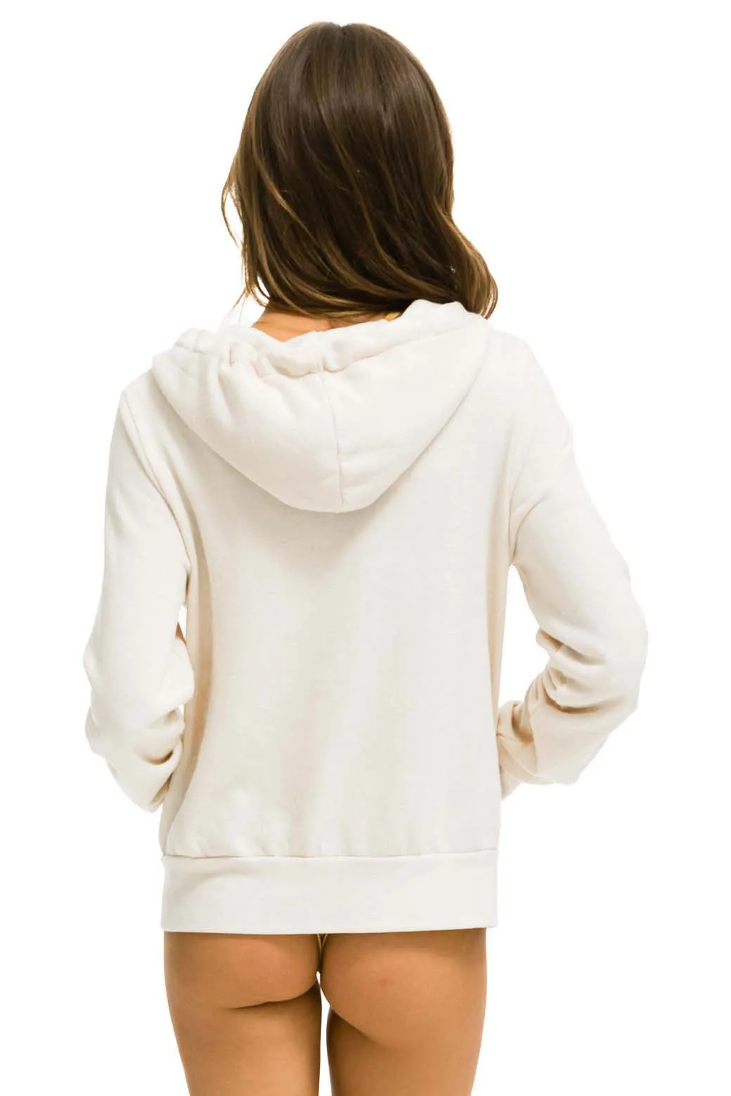 5 Stripe Zip Hoodie Vintage White/Blue