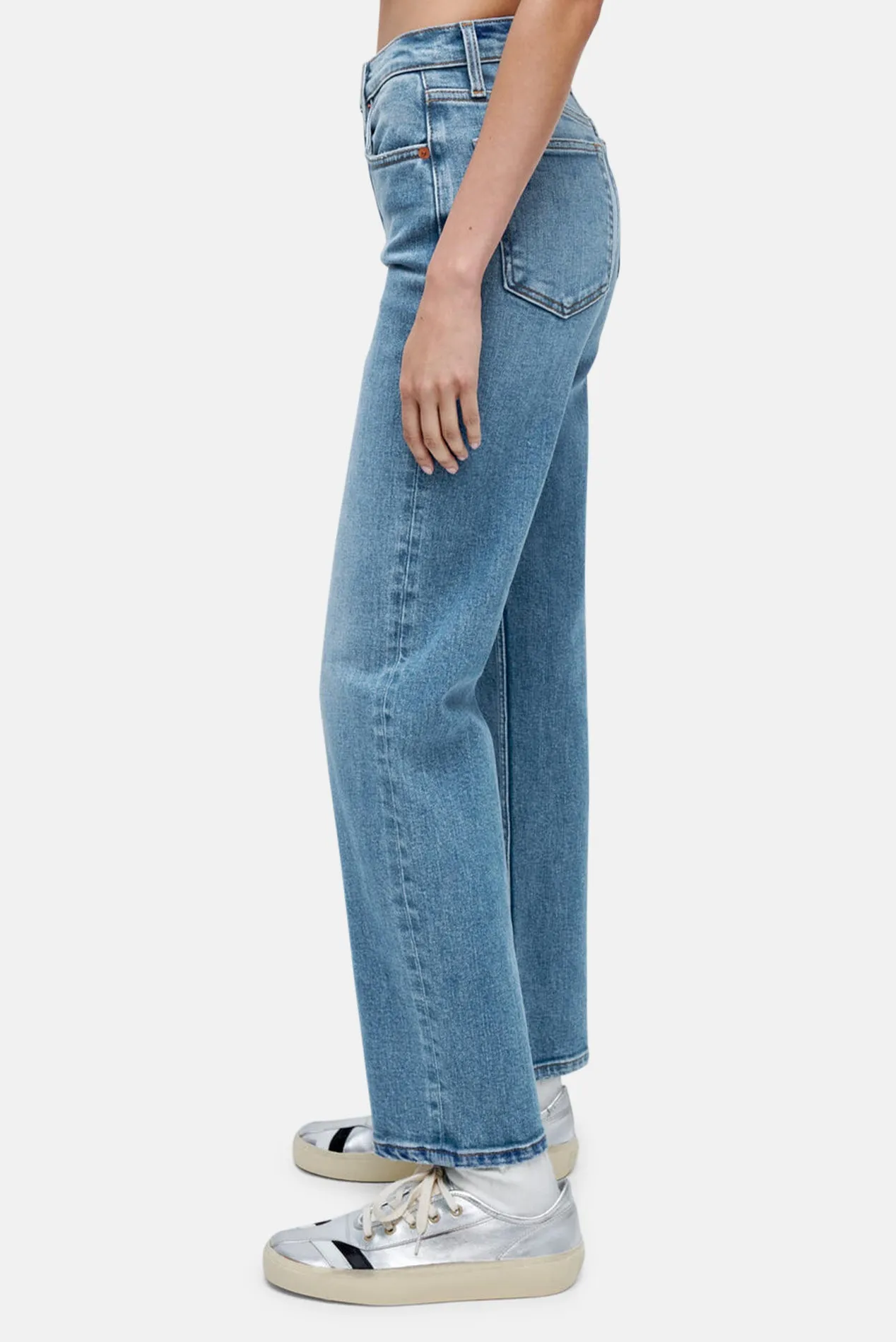 70s Stove Pipe Jean Classic Faded Blue