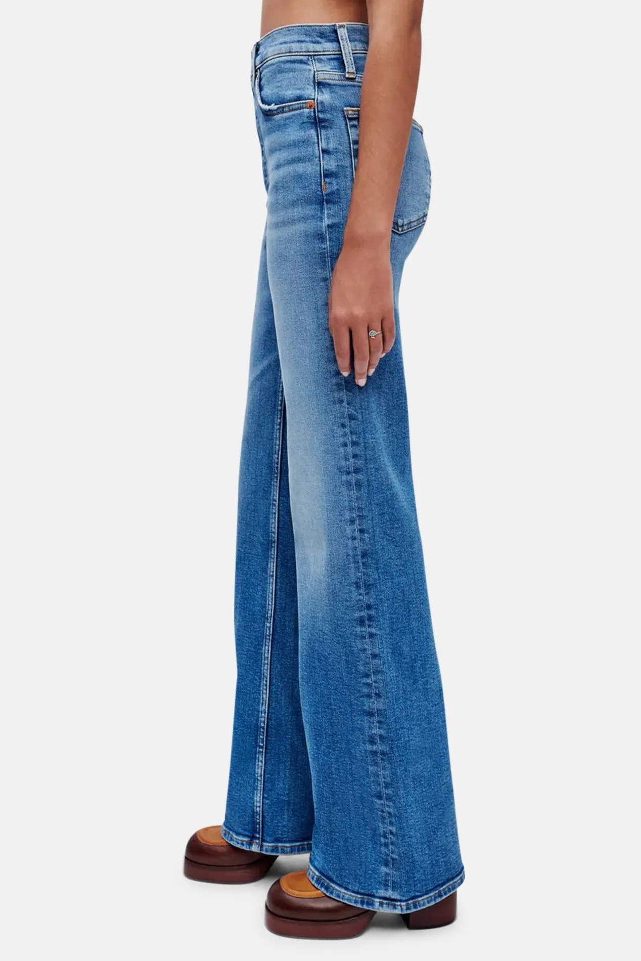 70s Ultra High Rise Wide Leg Indigo Storm