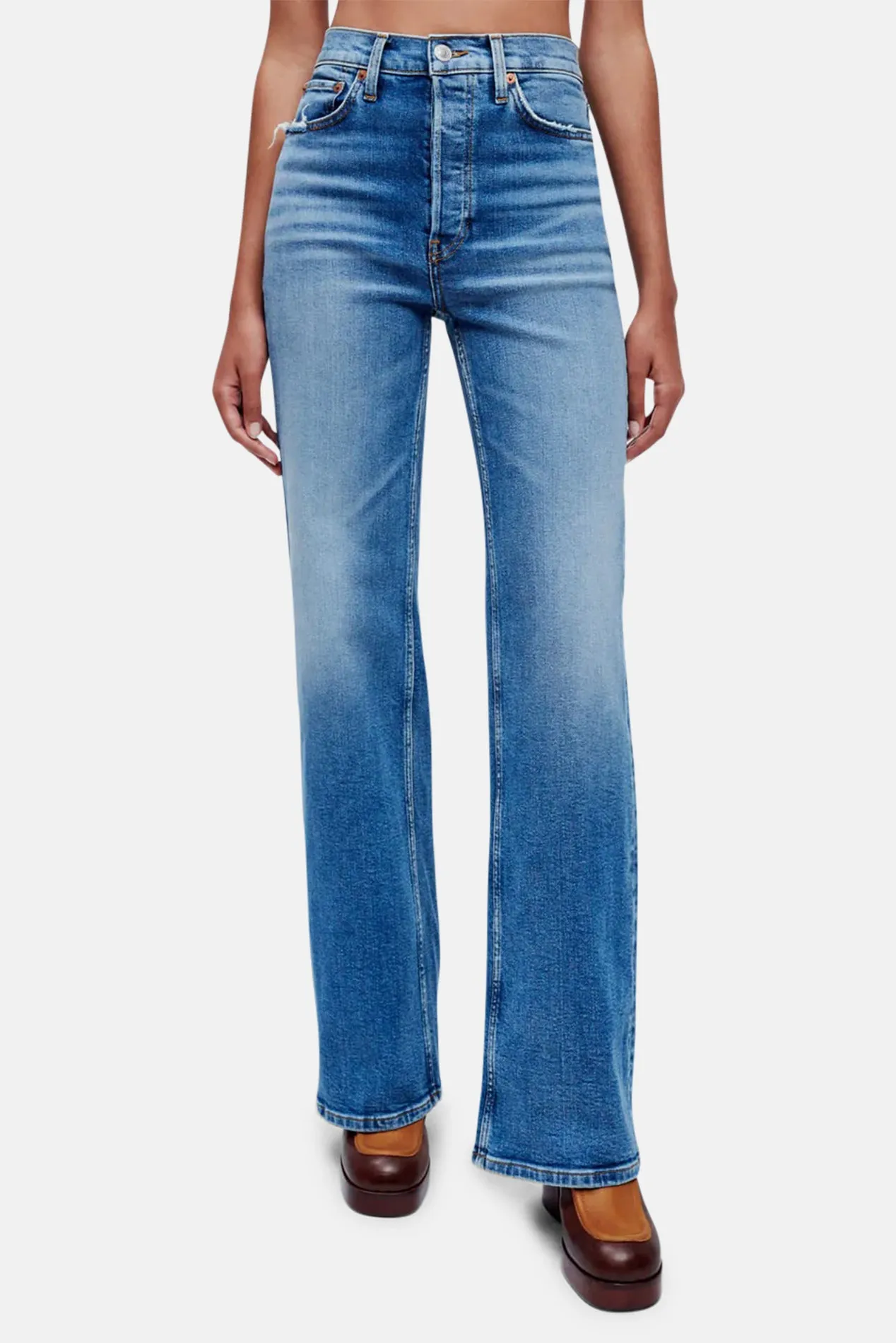 70s Ultra High Rise Wide Leg Indigo Storm