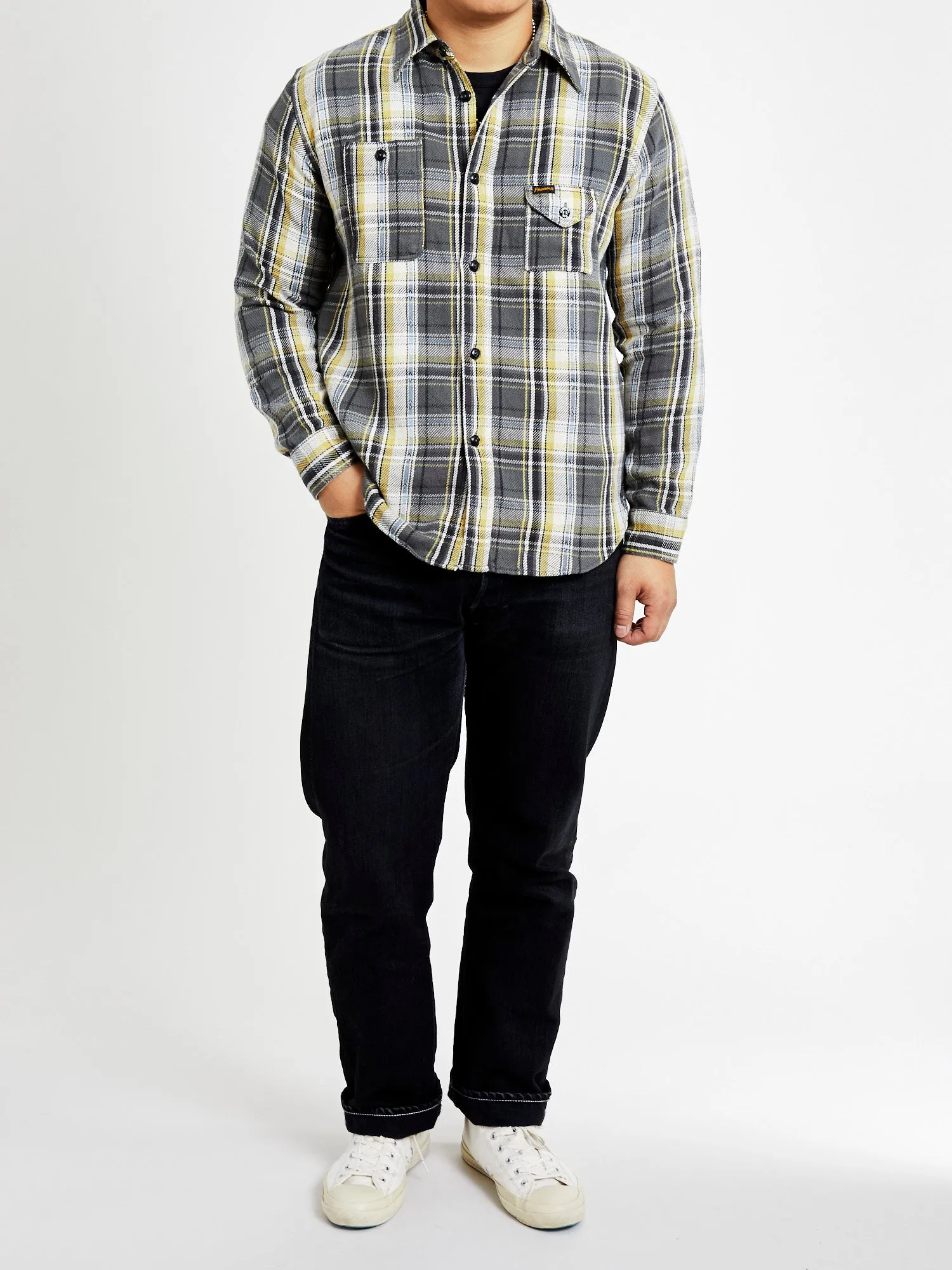 750WS Heavy Flannel Shirt in Grey