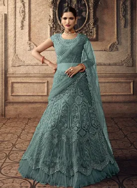Admirable Green Color With Soft Net Base Lehenga Choli