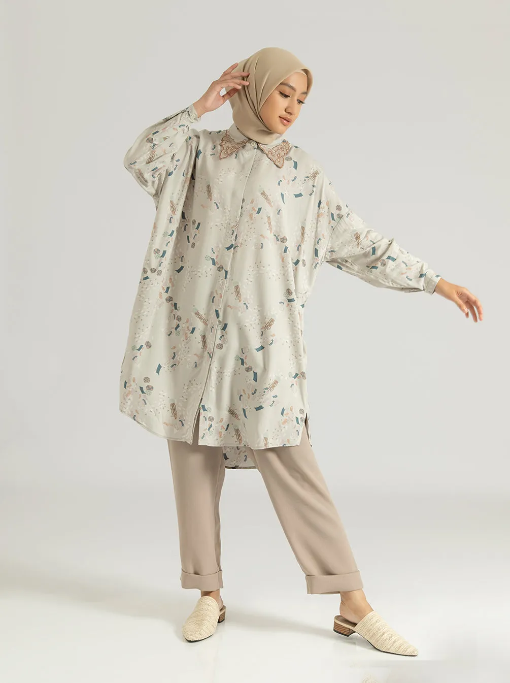 AKIRA TUNIC CONCRETE