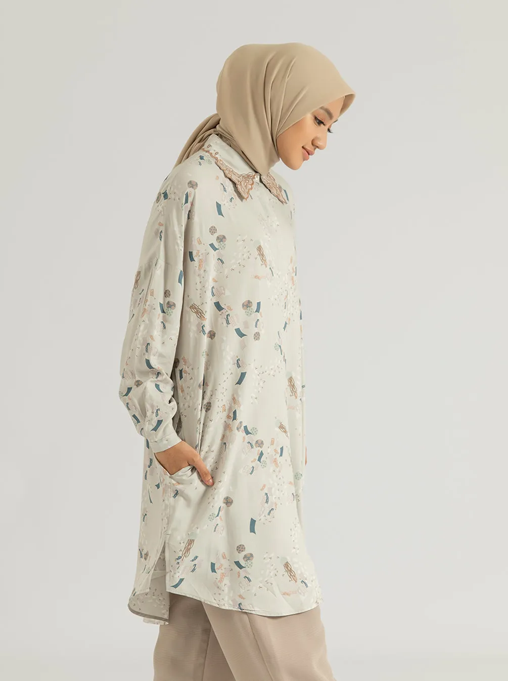 AKIRA TUNIC CONCRETE