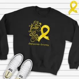Angiosarcoma Awareness Heart Sweatshirt