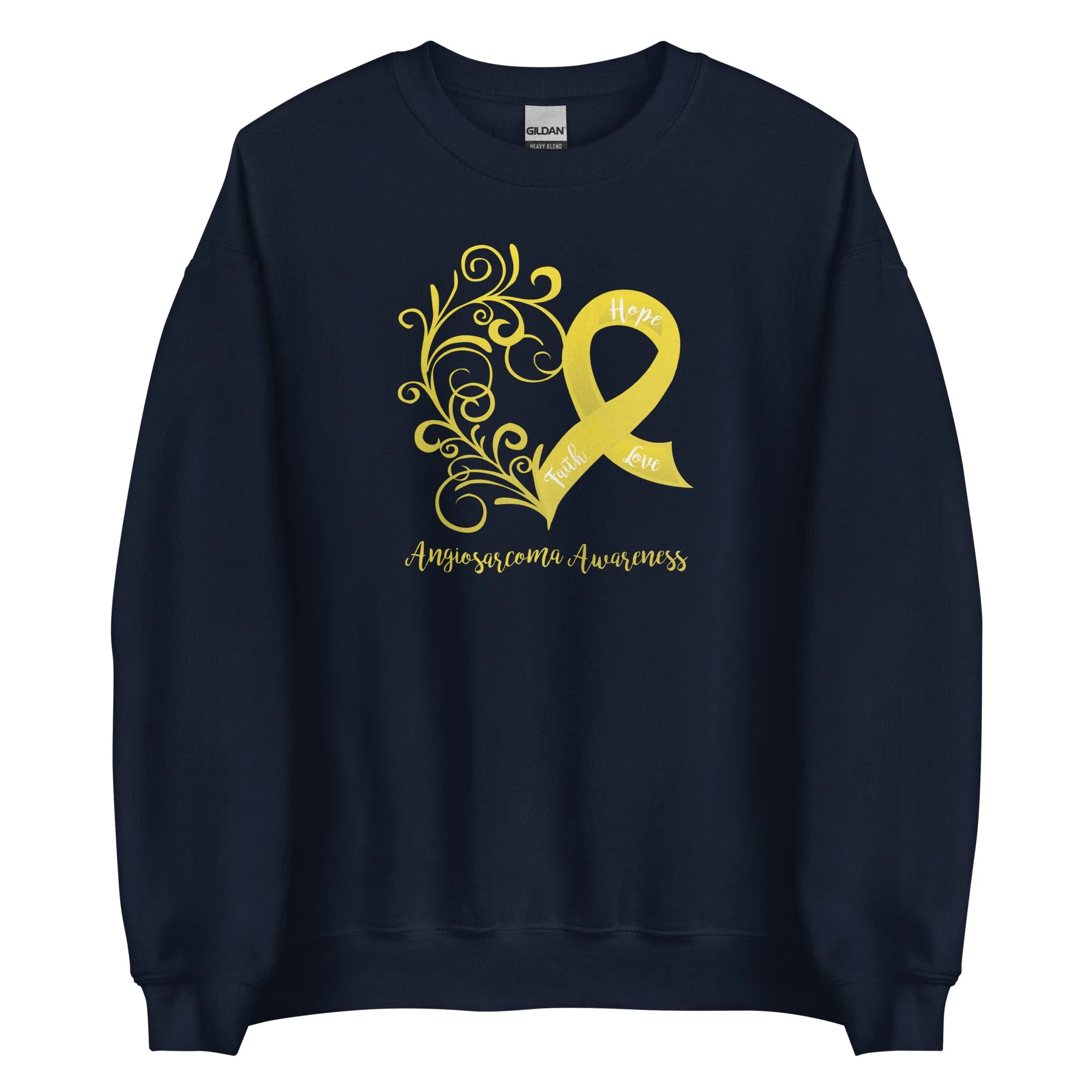 Angiosarcoma Awareness Heart Sweatshirt
