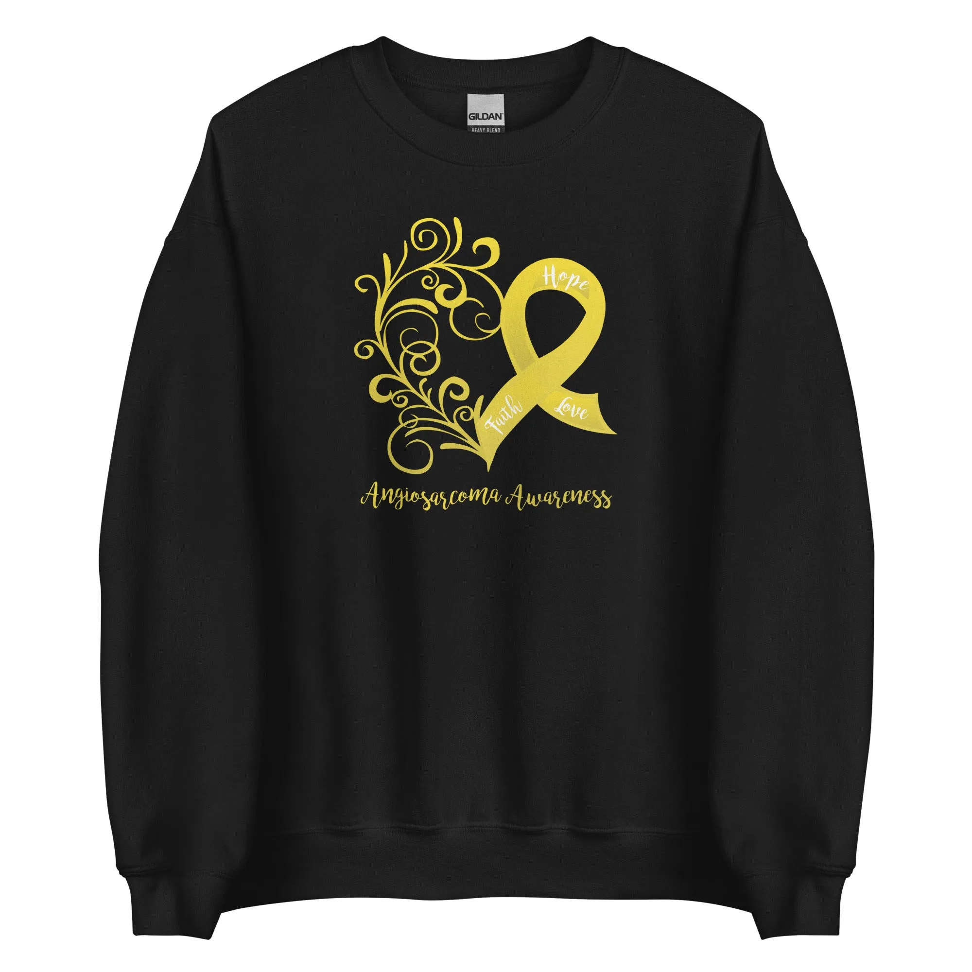 Angiosarcoma Awareness Heart Sweatshirt