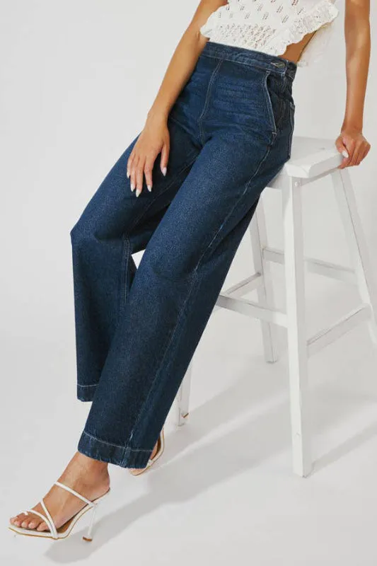 anthea wide leg jean - dark wash