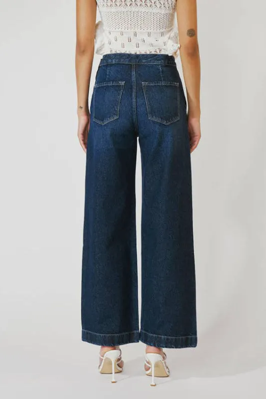 anthea wide leg jean - dark wash