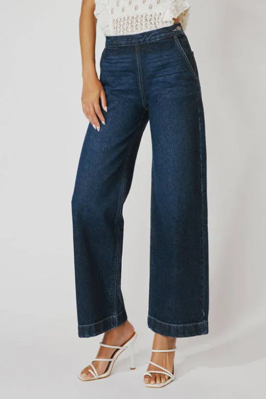 anthea wide leg jean - dark wash