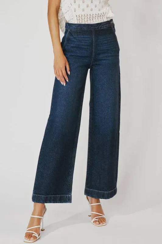 anthea wide leg jean - dark wash