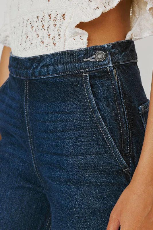 anthea wide leg jean - dark wash