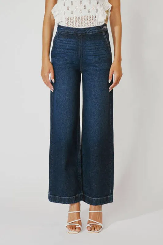 anthea wide leg jean - dark wash