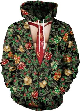 Arvilhill Mens Ugly Christmas Hoodies 3D Printed Graphic Long Sleeve Unisex Pullover (S-3XL)