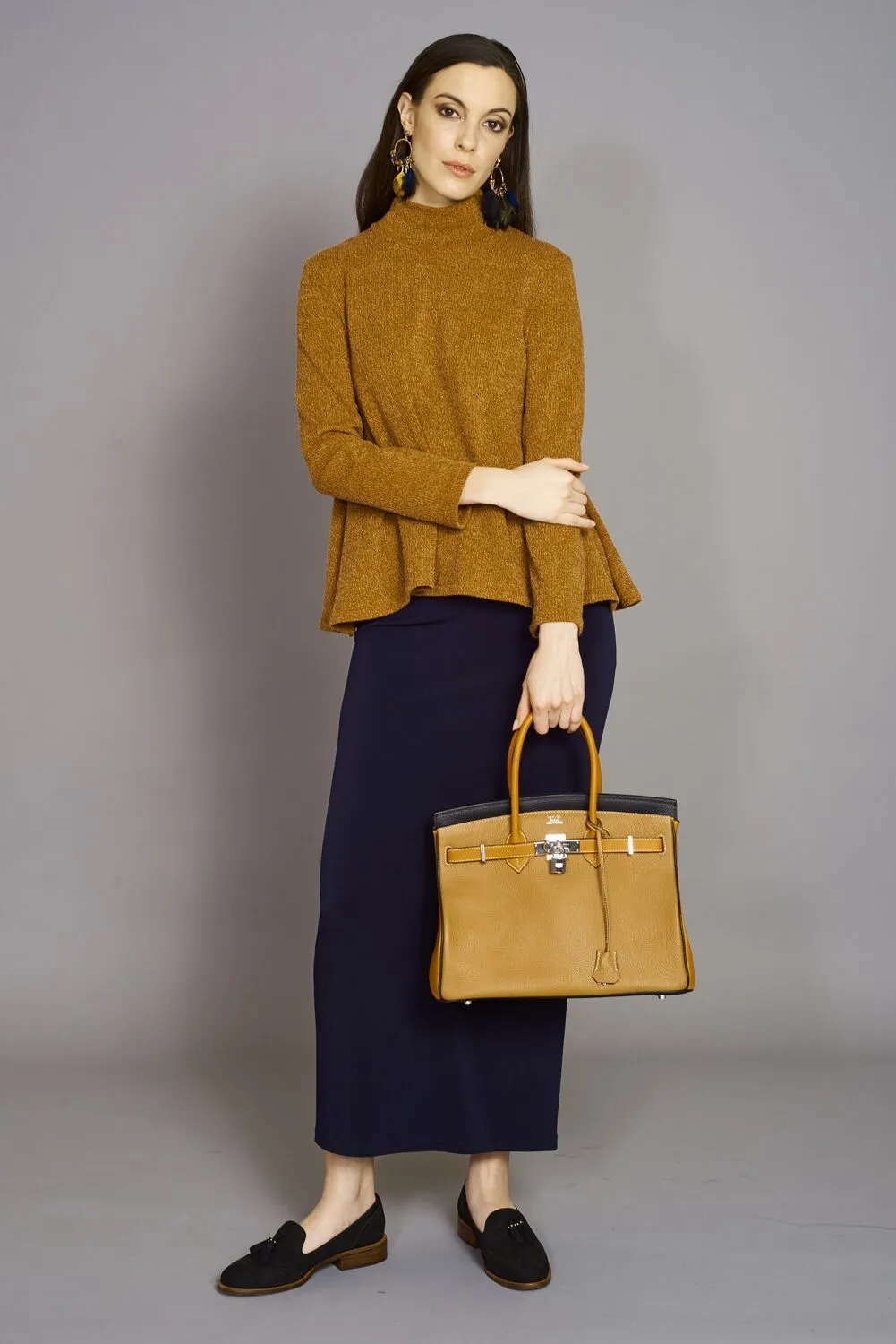 Ashmore Sweater Knit Mock Neck Top