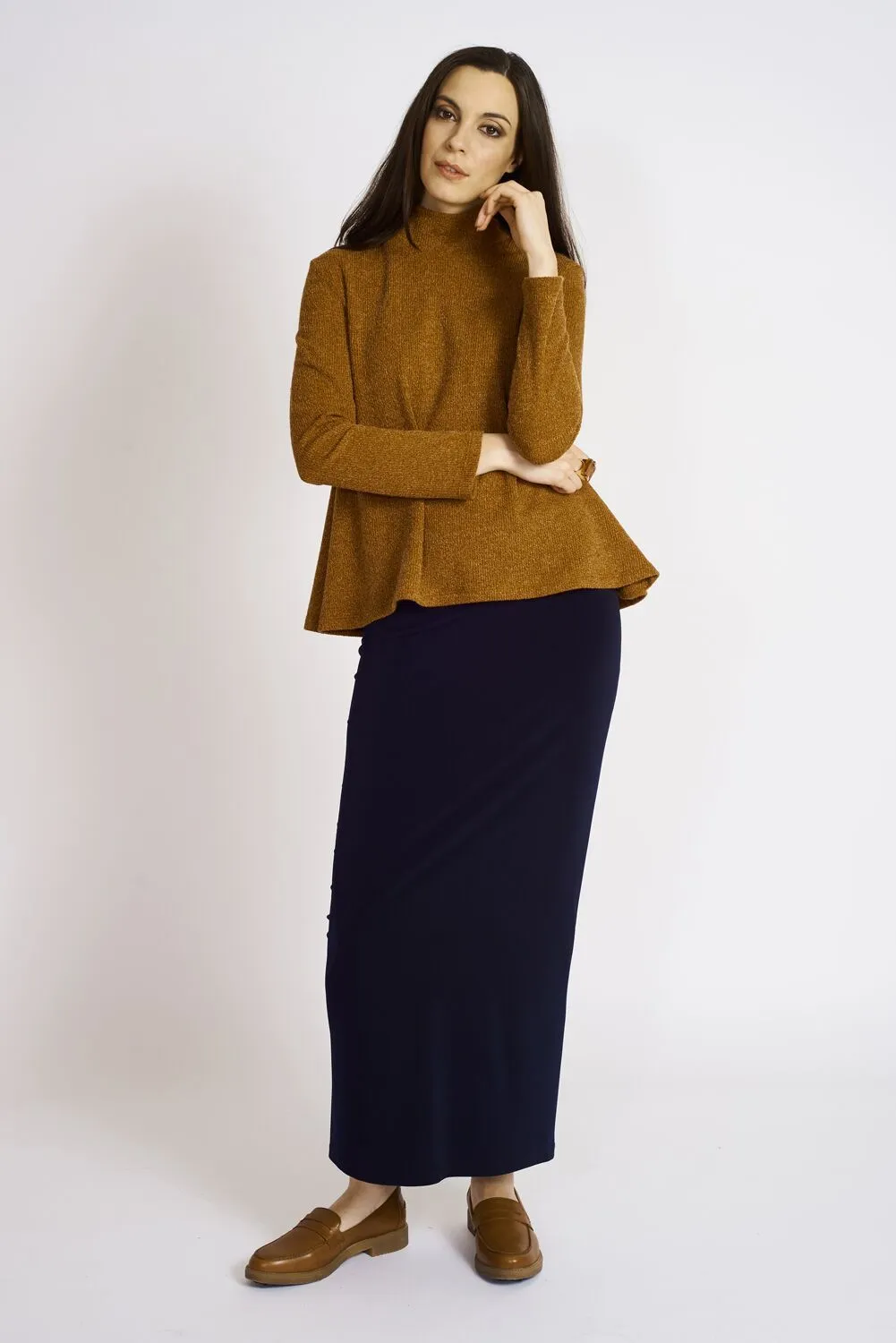 Ashmore Sweater Knit Mock Neck Top