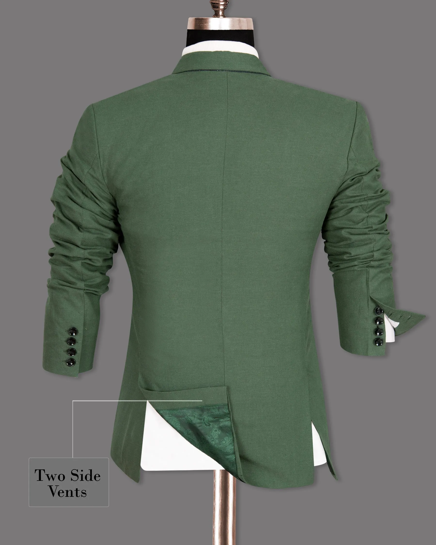 Asparagus Green Luxurious Linen Sports Blazer