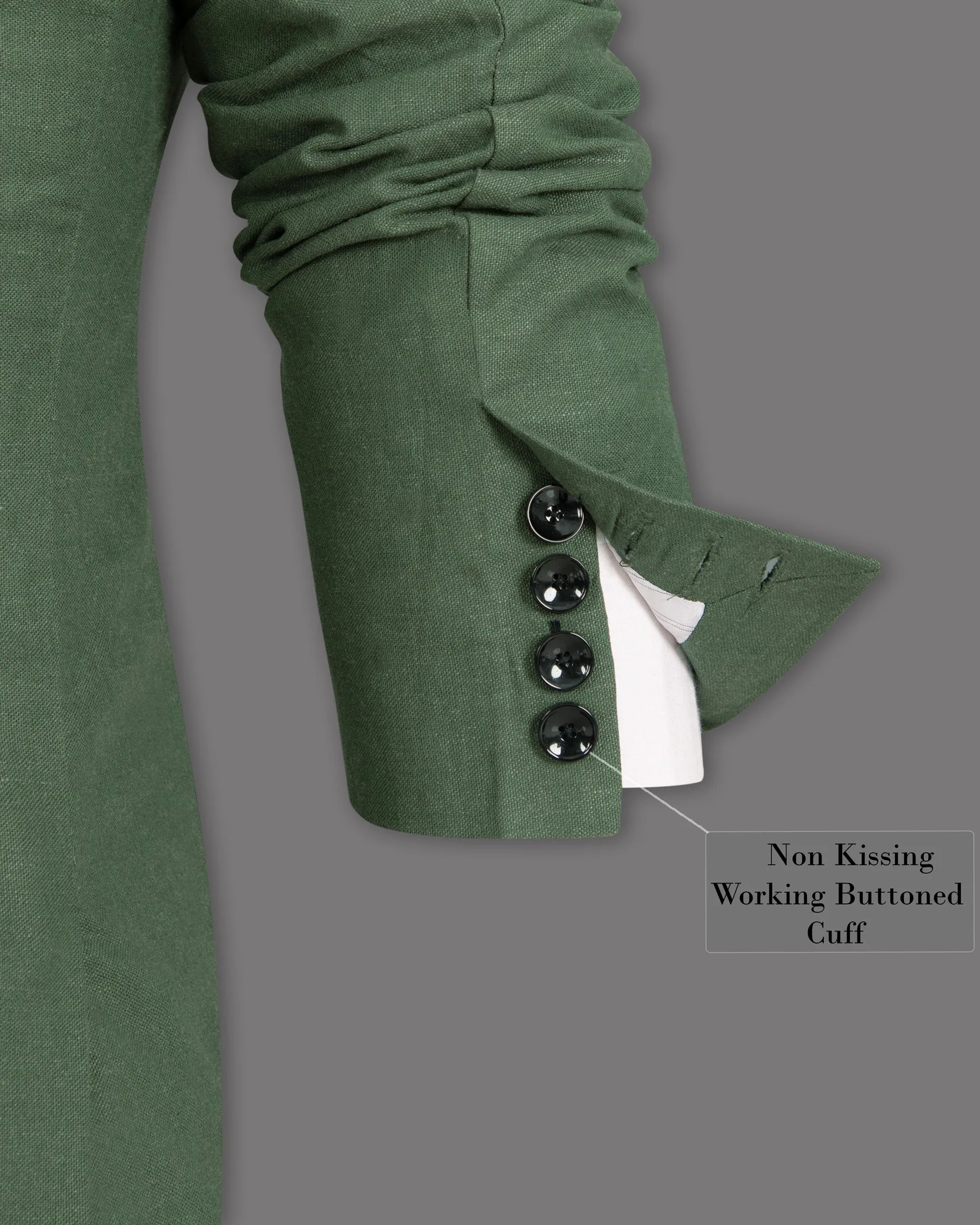 Asparagus Green Luxurious Linen Sports Blazer