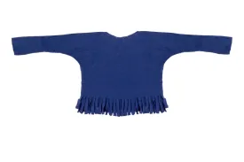 Baby & Girls Long Sleeve Fringe Shirt | Midnight Blue