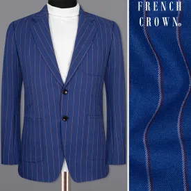 Bahama Blue Striped Woolrich Sports Blazer