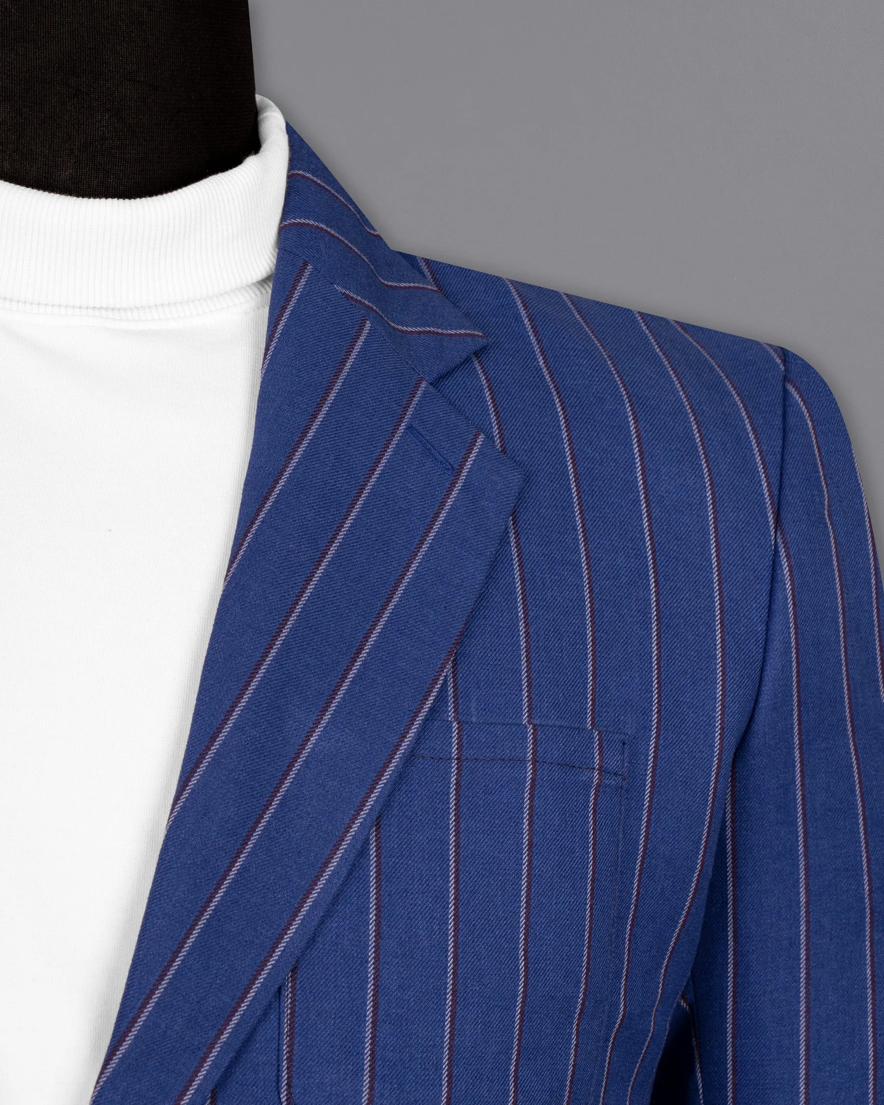 Bahama Blue Striped Woolrich Sports Blazer