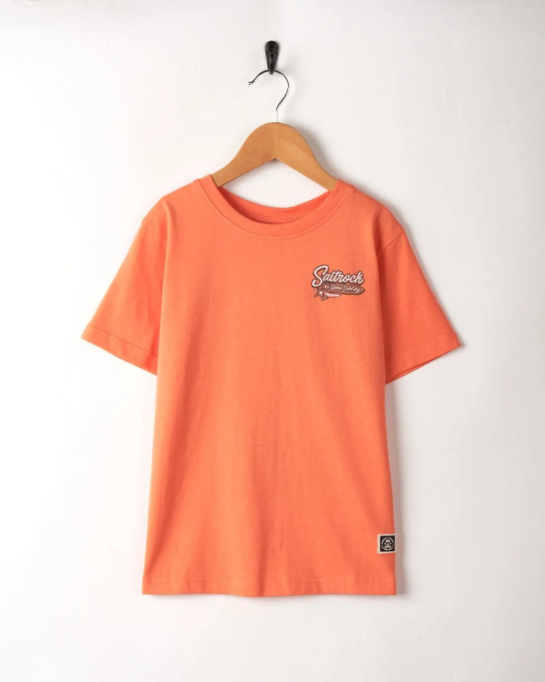 Beach Signs Cornwall - Kids Short Sleeve T-Shirt - Orange