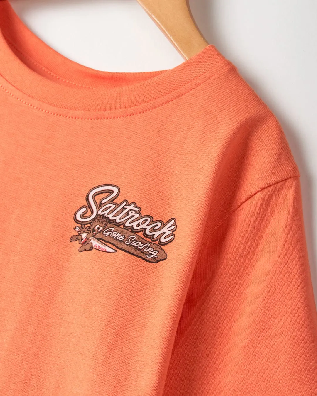 Beach Signs Cornwall - Kids Short Sleeve T-Shirt - Orange