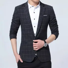Blazer Masculino Xadrez - Preto