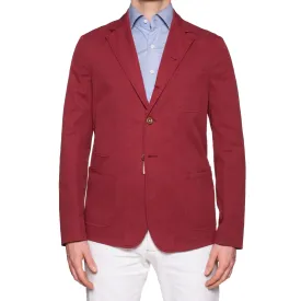 BOGLIOLI Galleria "74" Crimson Cotton 4 Button Jersey Jacket EU 50 NEW US 40