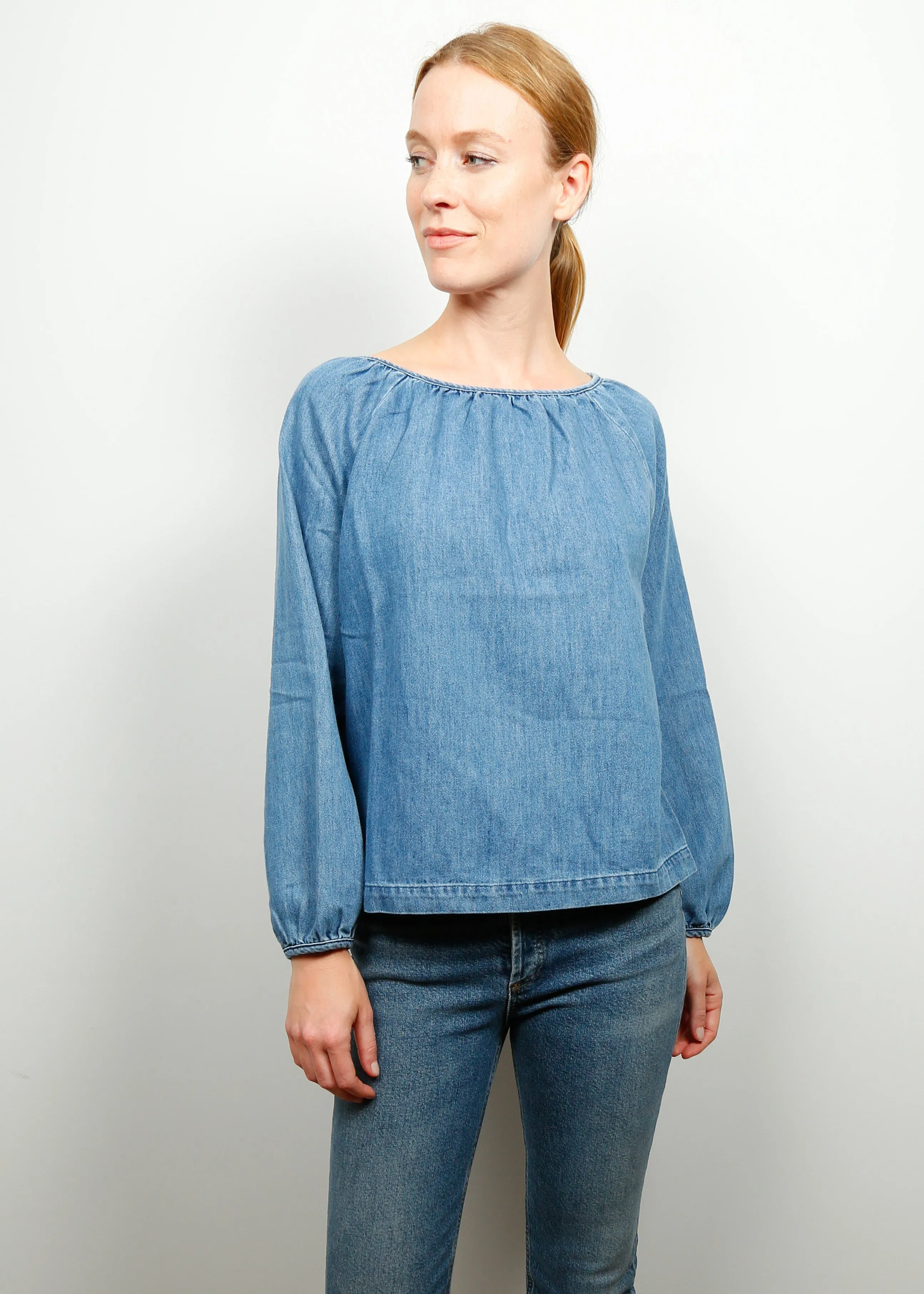 BR Sallie Blouse in Blue Beach