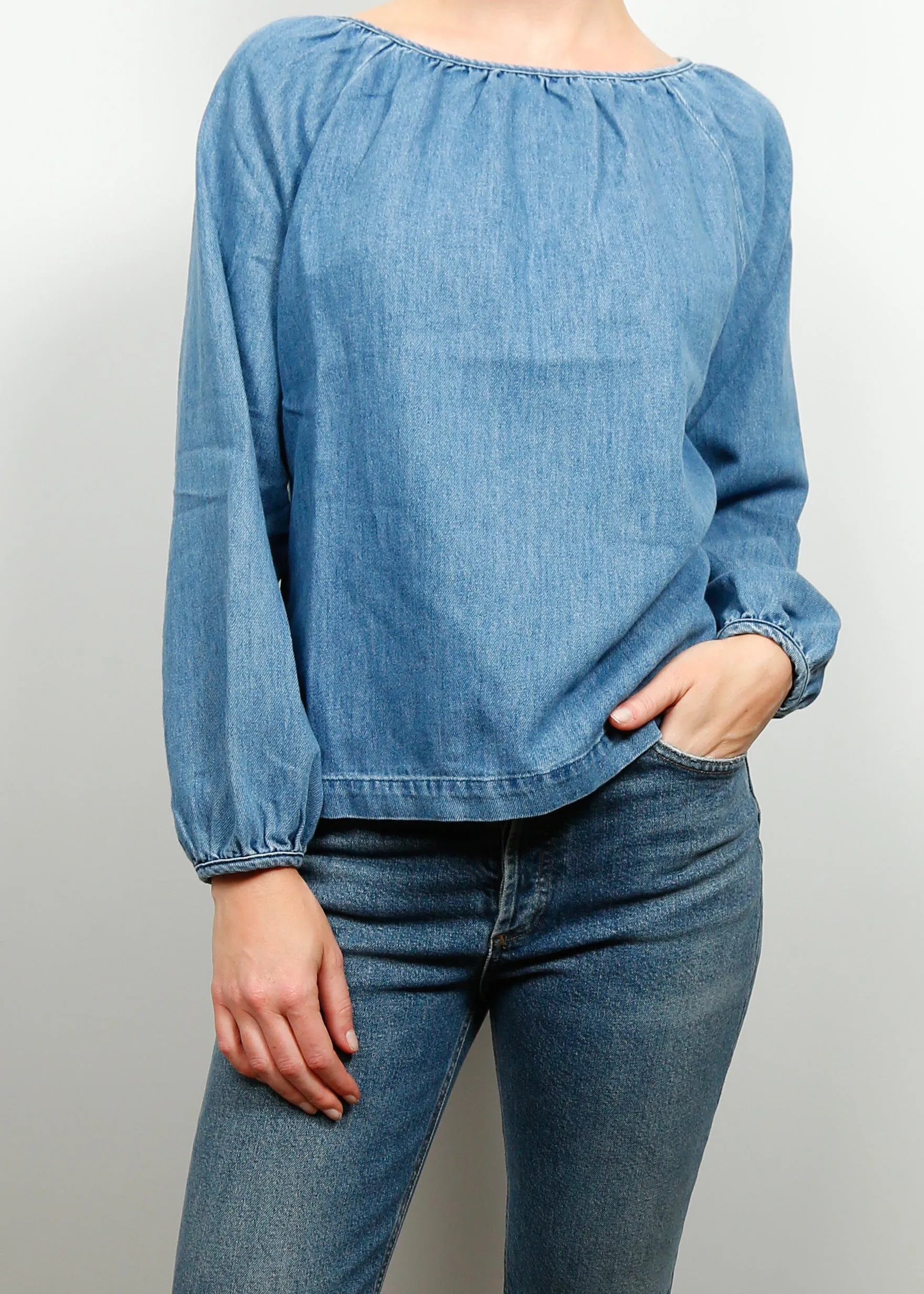 BR Sallie Blouse in Blue Beach
