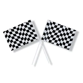 Bulk Black and White Check Flag (48 per Case)