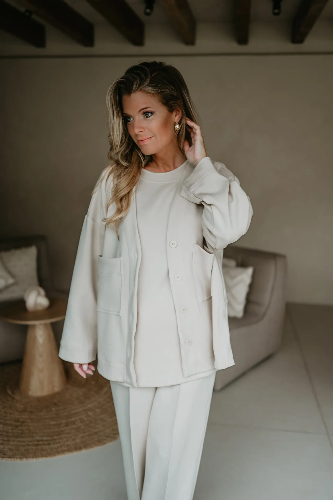 Caldona cardigan I Beige