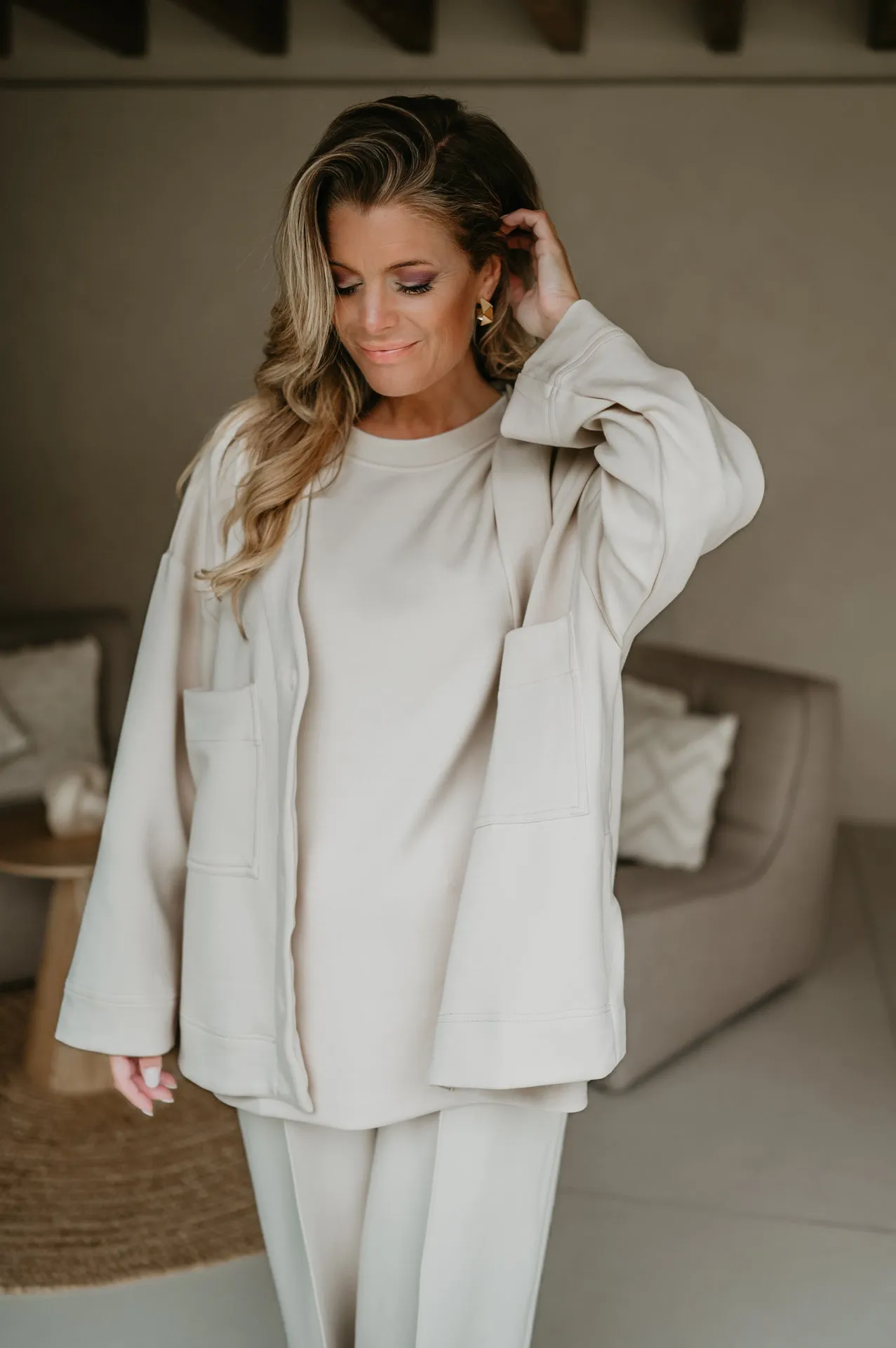 Caldona cardigan I Beige