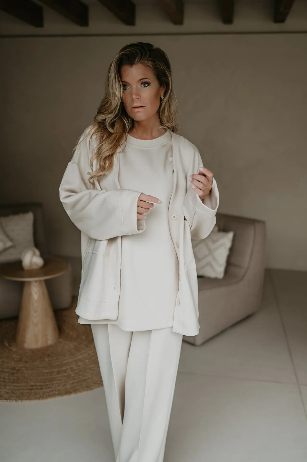 Caldona cardigan I Beige