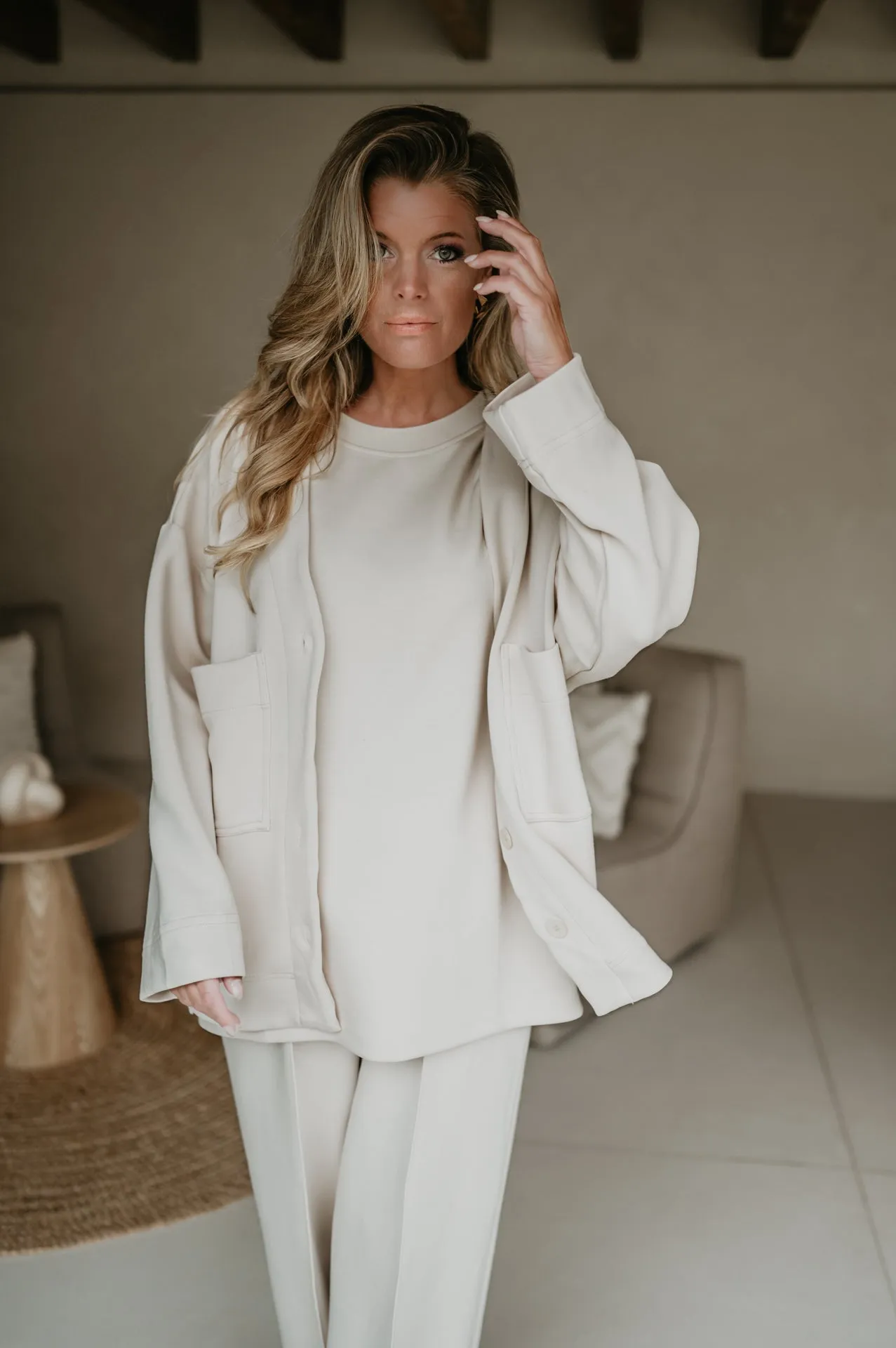 Caldona cardigan I Beige