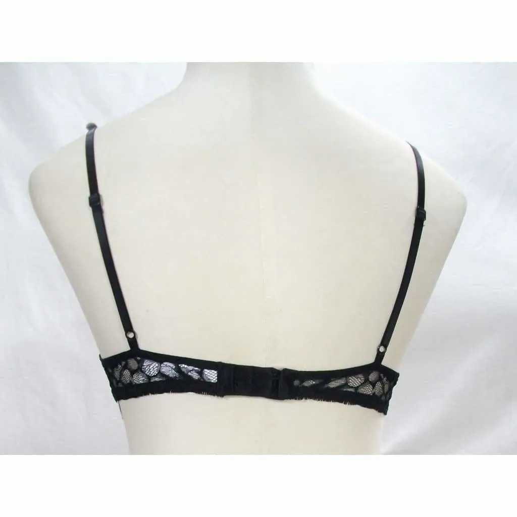 Calvin Klein QF4061 Vixen UW Bra 32D & QF4063 Lace Thong Set MEDIUM Black