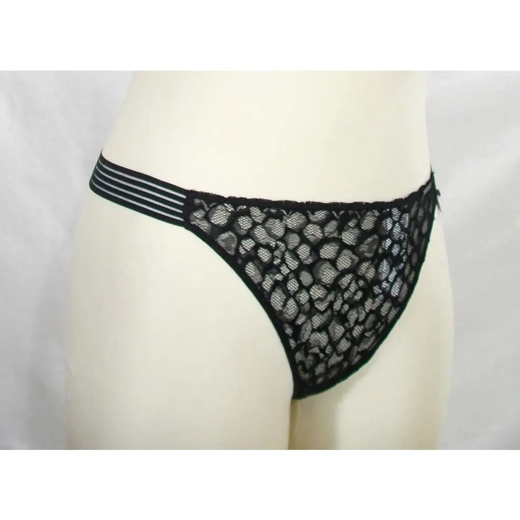 Calvin Klein QF4061 Vixen UW Bra 32D & QF4063 Lace Thong Set MEDIUM Black
