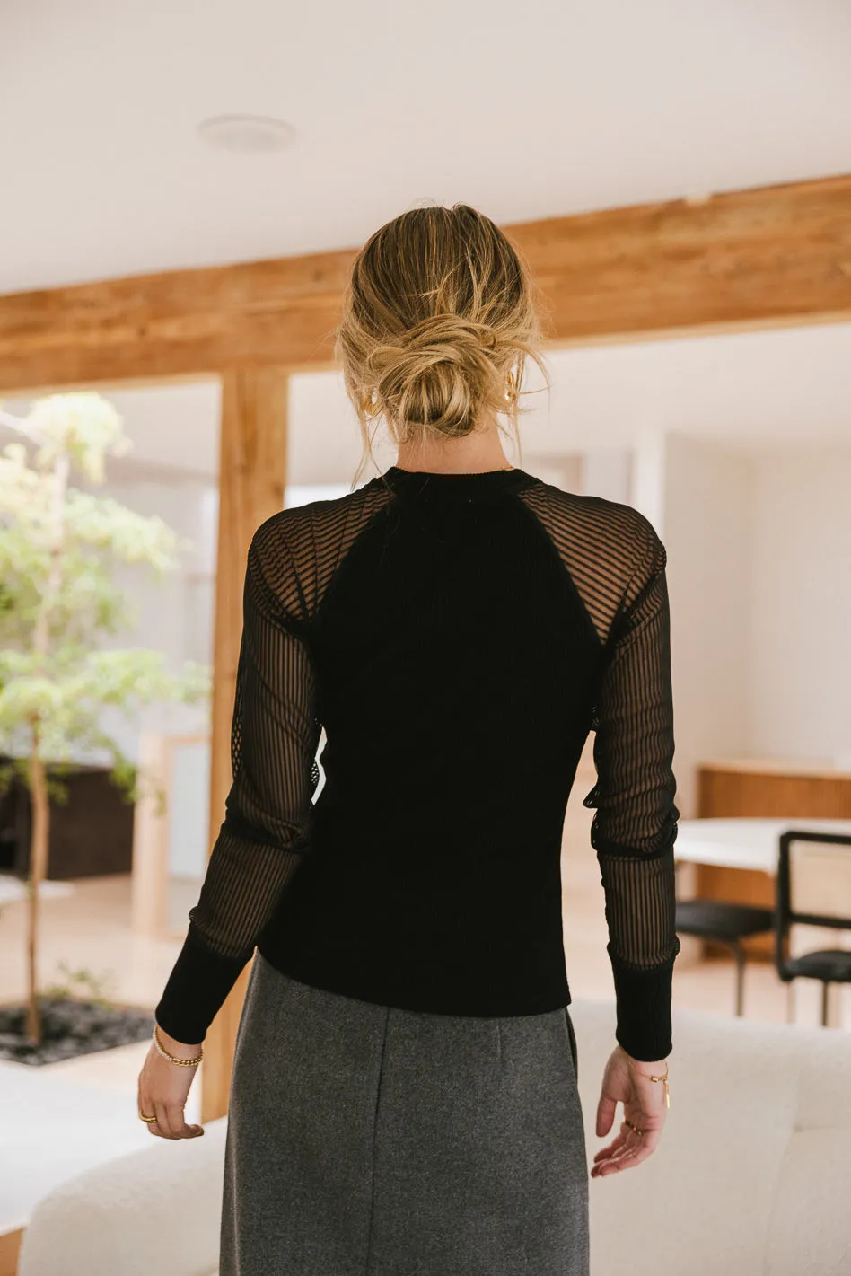 Camden Ribbed Top in Black - FINAL SALE