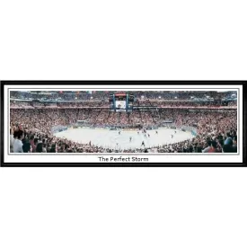 Carolina Hurricanes The Perfect Storm"  - 13.5"x39" Standard Black Frame"