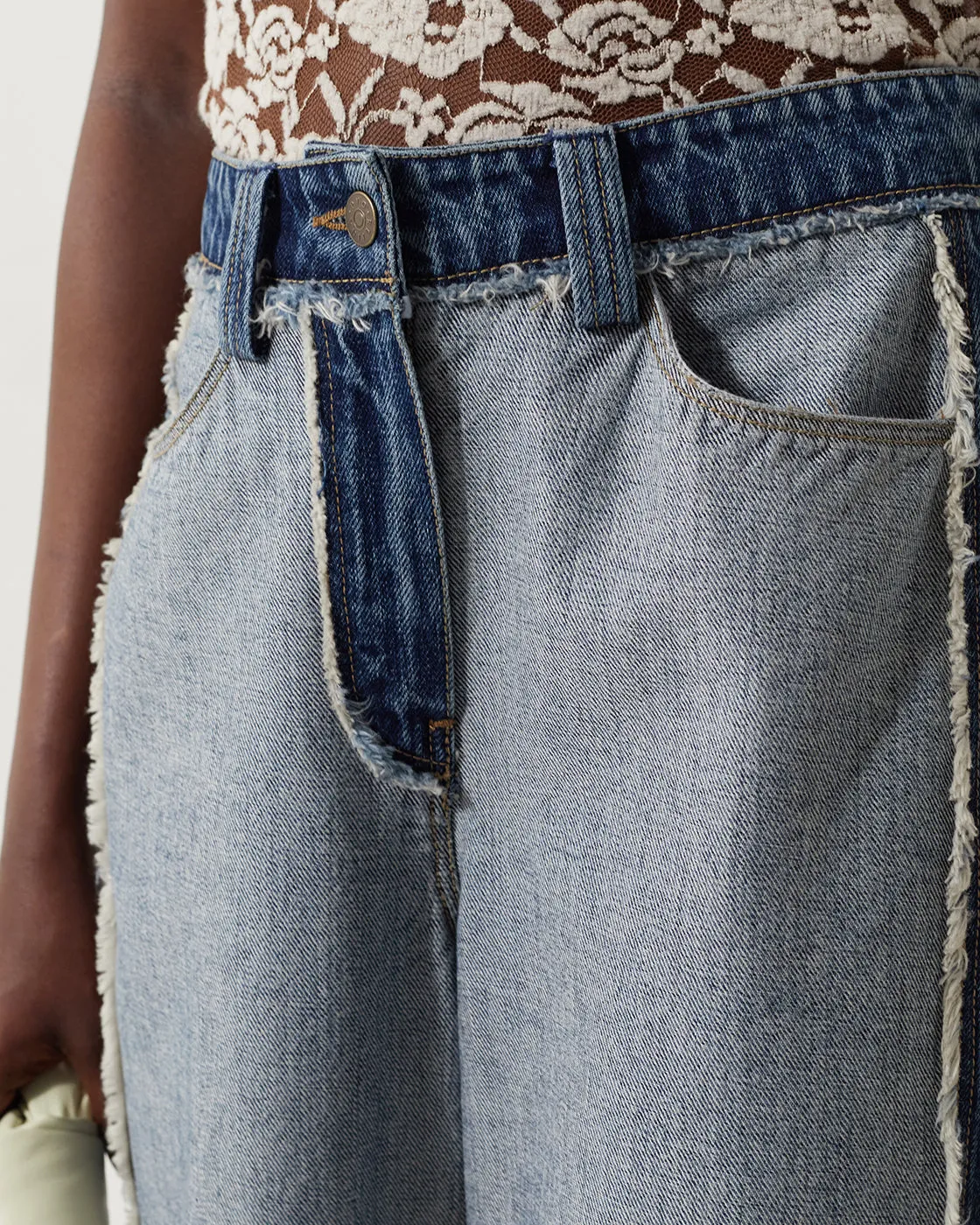 Cora Trousers Organic Cotton Denim Washed Blue