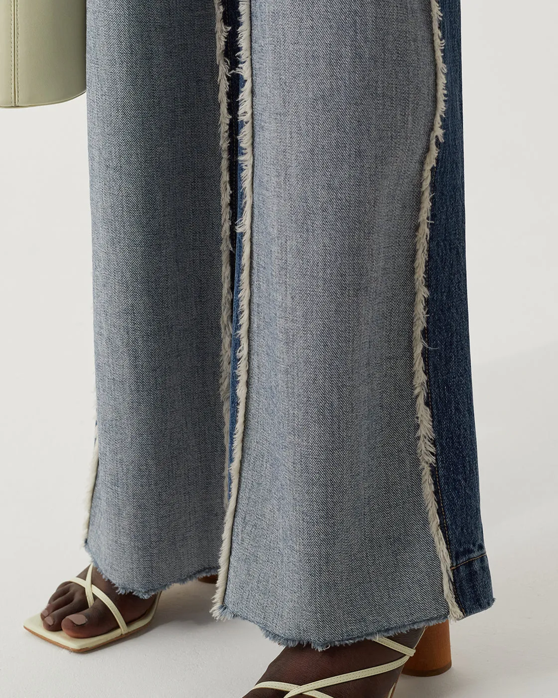 Cora Trousers Organic Cotton Denim Washed Blue
