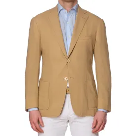 D'AVENZA for VANNUCCI Tan Wool Unlined Soft Jacket EU 50 NEW US 40