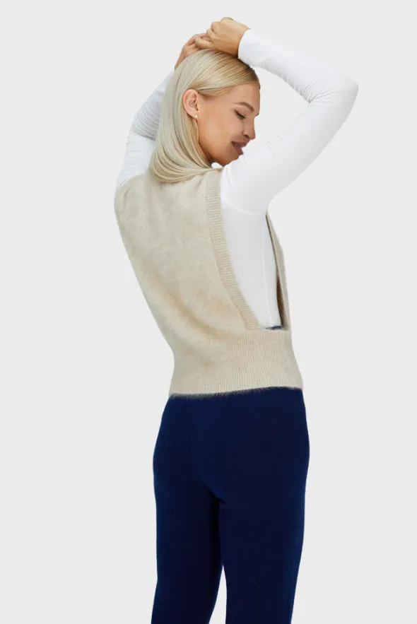 Delicate Brushed Cashmere Vest