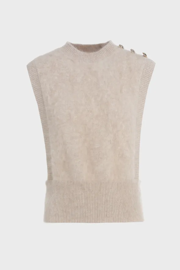 Delicate Brushed Cashmere Vest