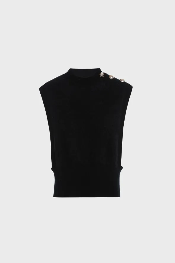 Delicate Brushed Cashmere Vest