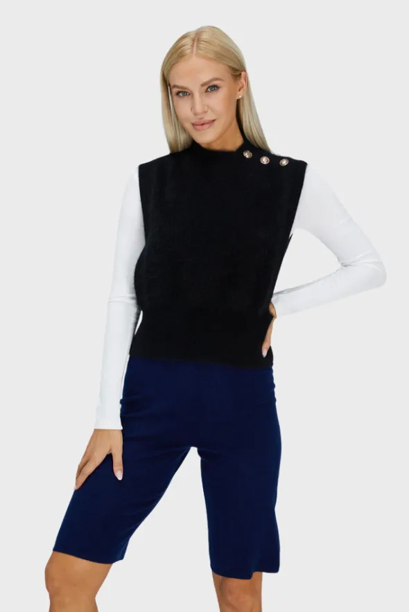 Delicate Brushed Cashmere Vest